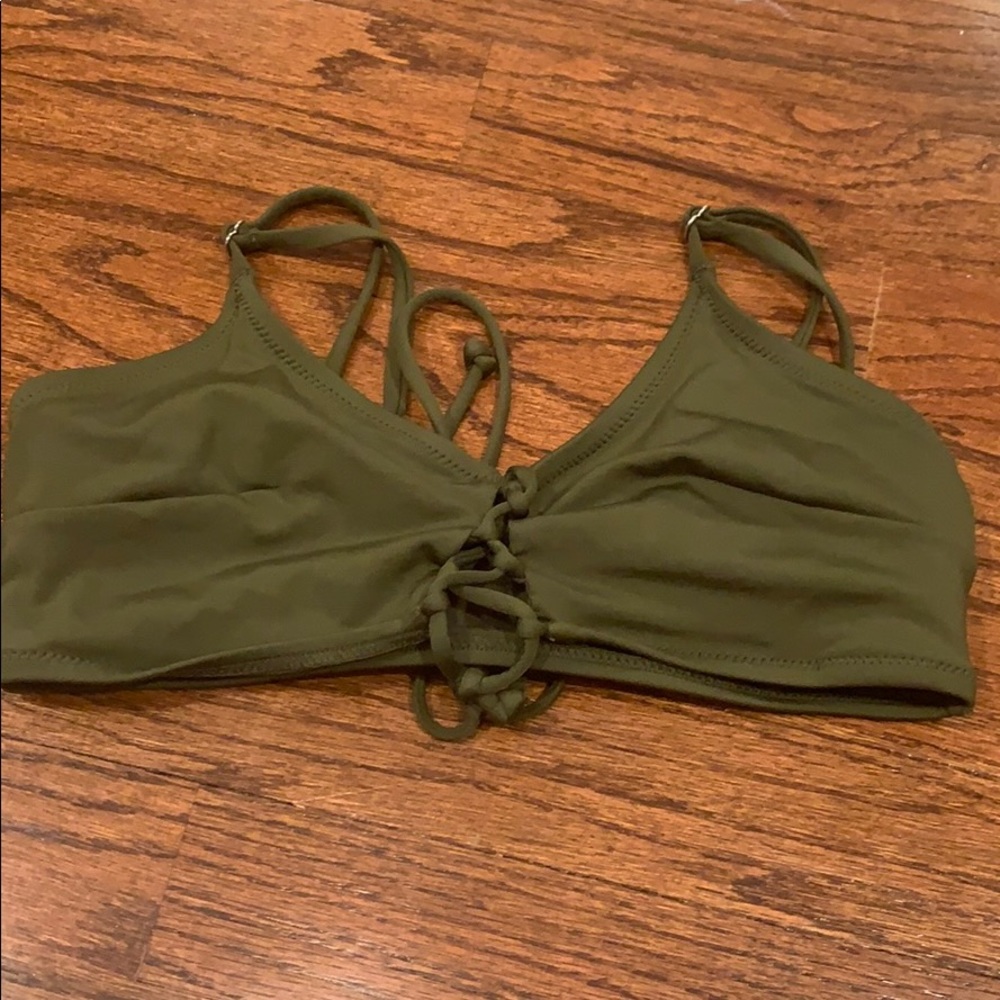 Green bikini top